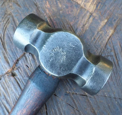 EARLY 3.1LB FARRIER "CORNELIUS WHITEHOUSE" ROUNDING HAMMER BLACKSMITH ANVIL - Image 1 of 4