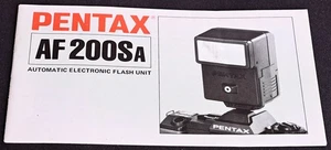 Original Pentax AF 200SA User Manual 1986 Edition - Excellent - Picture 1 of 3