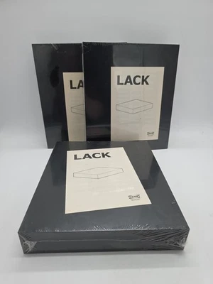Set Of 3 IKEA LACK Floating Wall Shelves Black 11 3/4 x 10 1/4 2207 404.305.88 - Image 1 of 4