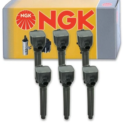 Bobinas de encendido NGK de 6 piezas para Dodge Charger 2011-2019 3,6 L V6 cable de bujía tq Foto 1 de 4