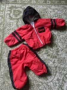 Vintage Nebraska Huskers Windbreaker Jacket Pants Set Infant Baby Kid’s 12 Mo. - Picture 1 of 5
