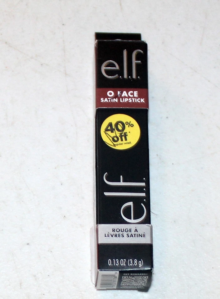 e.l.f.  O Face Satin Lipstick DRIVE 0.13 oz #81786 Black Case 0.13 oz Sealed New - Image 1 of 1