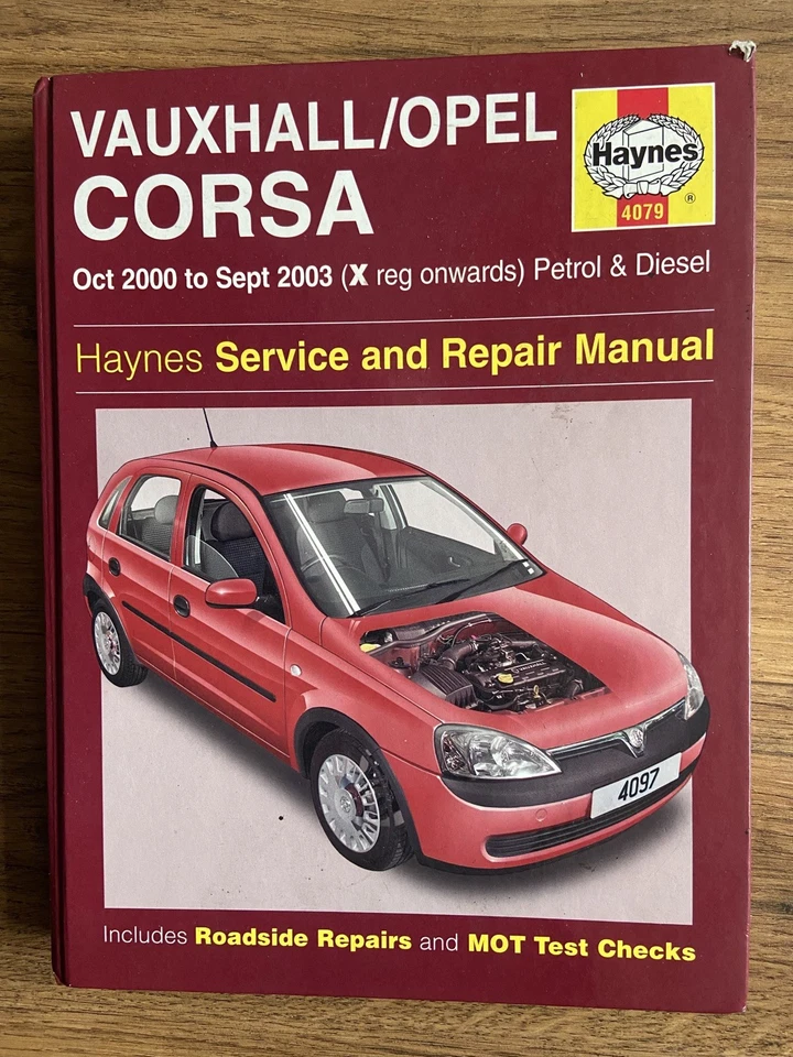 VAUXHALL CORSA HAYNES MANUAL 2000 to 2003 X Reg ON PETROL & DIESEL VGC  - Image 1 of 4
