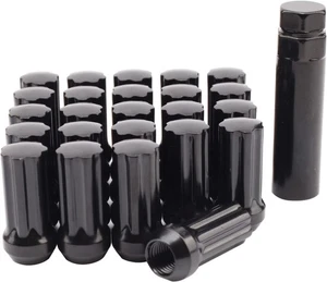 Set di 24 dadi a strappo ruota 14 mm x 1,5 7 scanalature per aftermaket 6 lug, rigonfiamento conico - Foto 1 di 2
