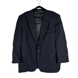 Vintage Hardy Amies Sport Coat Men 50R Dark Gray 100% Wool Blazer Suit Jacket - Picture 1 of 14