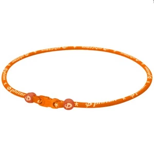 Phiten Classic Star Titanium Single Strand Necklace Orange - 18 Inch - Picture 1 of 1