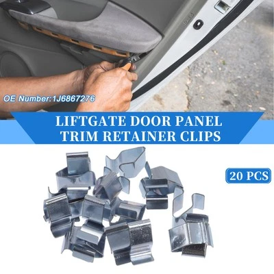 20 Pcs Liftgate Door Panel Trim Retainer Clip for Volkswagen R32 08 Silver Tone - Image 1 of 4