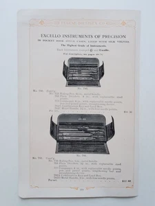 Excello Instruments of Precision Cases Velvet Lining 1910- 1911 Vintage Print Ad - Picture 1 of 1