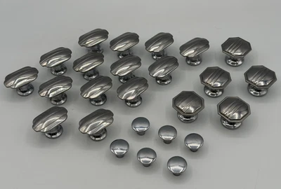 25 хромированных ручек для выдвижных ящиков MCM/Art Deco для коллекции из одной кухни - Изображение 1 из 4