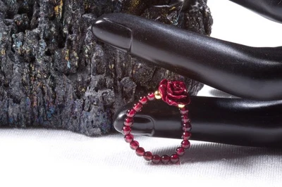 Edelstein Granat & Zinnober Ring ca. 5,7cm - Bild 1 von 3