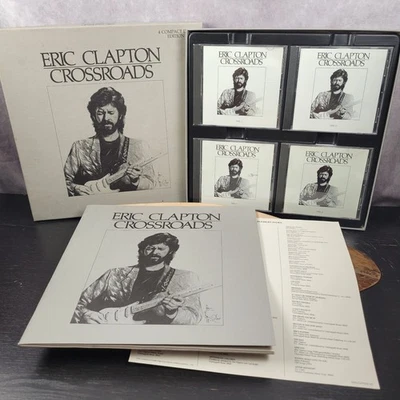 1988 Eric Clapton Crossroads 4 CD Box Set with Booklet - 3RD DISC SCRATCHED - Image 1 of 4