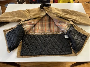Vintage Outback Trading Field Coat Canvas Work Jacket Mens Large BROKEN ZIPPER - Picture 1 of 16