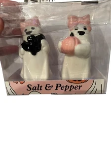 Halloween Geist Salz & Pfefferstreuer Keramik Küche Esstisch Deko süß - Bild 1 von 2