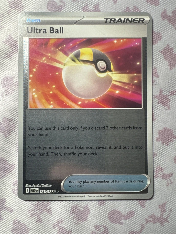Ultra Ball 131/132 Common Reverse Holo - Pokémon TCG Mega Evolution - NM - Image 1 of 3