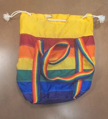 Mochila Bolso De Colección Arco Iris Lona Noche Cordón Orgullo LGBT Hecho por Taylor Foto 1 de 4