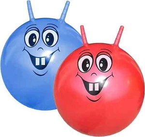 Skippy Hopper Ball Red Blue Space Inflatable Retro Bouncer Toy Smiley Face Kids. - Picture 1 of 4