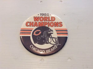VTG Giant 6’ Chicago Bears 1985 World Champions Football Pin Badge - NOS Cool. - Picture 1 of 5