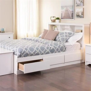 Prepac Monterey Full Platform Storage Bed in White - Picture 1 of 1