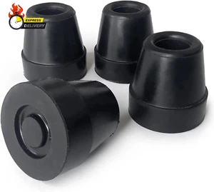 Durable Replacement Quad Cane Tips, Extra Stability, No-Slip Grip, 1/2 Inch, FSA - Picture 1 of 12