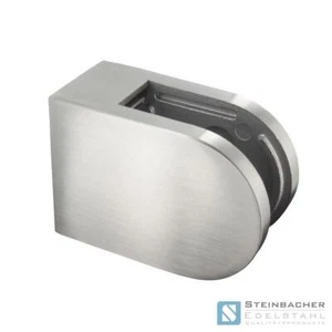 Soporte de vidrio de acero inoxidable 63 x 45 mm abrazadera de vidrio abrazadera de chapa V2A V4A abrazadera - Imagen 1 de 4
