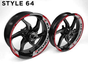 Ducati Panigale V4 Motorcycle Wheel Rim Wrap Decal Stickers For 17 Inch Wheels - Picture 1 of 16