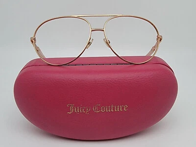 Juicy Couture JU582/S 00AW WI Rose Gold Pink Aviator Sunglasses Frame w/ Case - Image 1 of 4