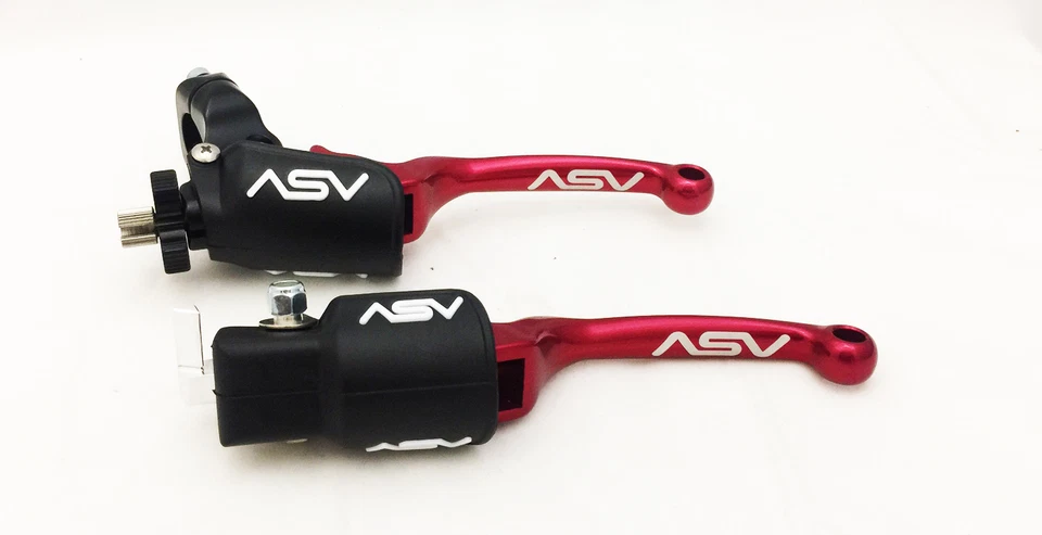 HONDA TRX 250EX F3 ASV CLUTCH AND BRAKE LEVERS RED PAIR PACK