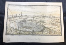 Frederick Thwaites Bush Cemitério Em Vimy Ridge Litografia De 1917