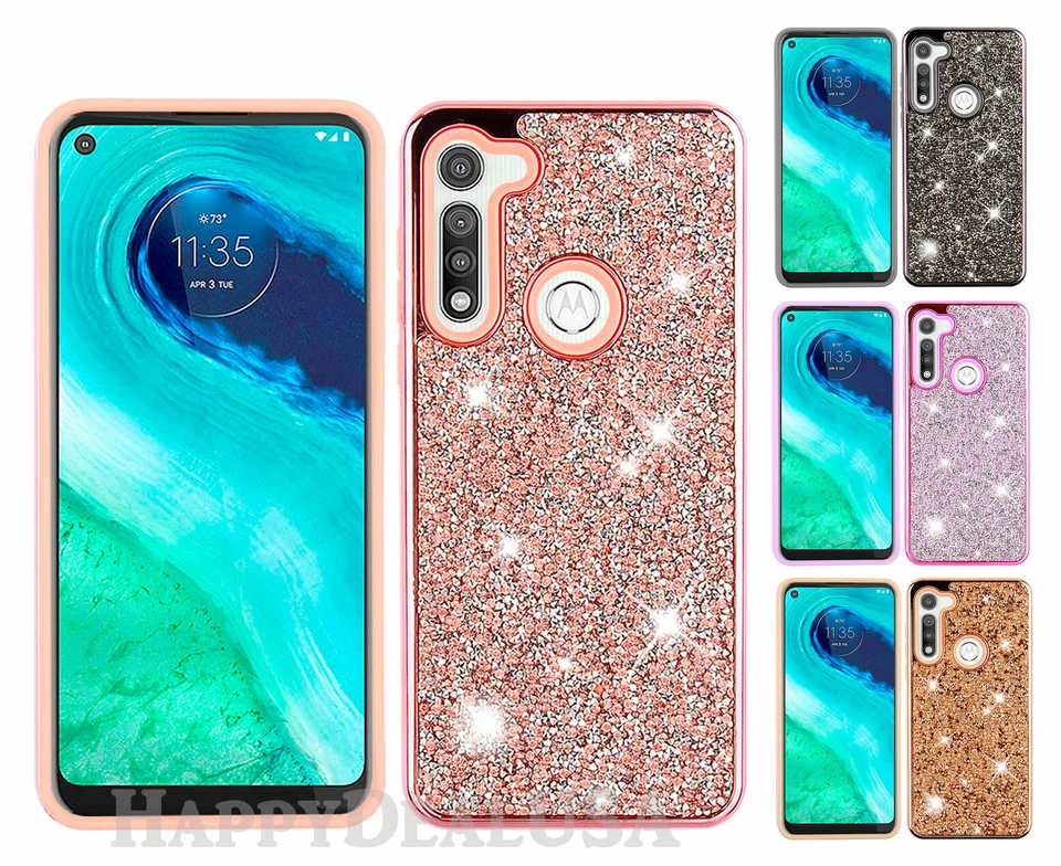 Funda protectora resistente de doble capa a prueba de golpes Diamond para Motorola Moto G Fast Foto 1 de 1