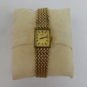 Rotary Automatic Watch Ladies Gold Tone Chain Mesh Strap Clip Clasp For Repairs - Picture 1 of 17
