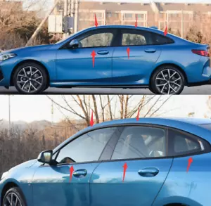 Black Titanium Car Window Strip Cover Trim For BMW 2-Series F44 4-Door 21-2023 H - Picture 1 of 7