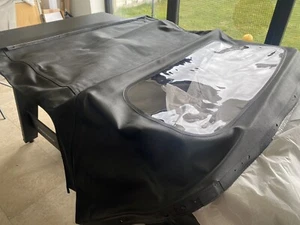 Mazda Mx5 - Soft Top - budget Black pvc Hood with plastic rear Window - Picture 1 of 9
