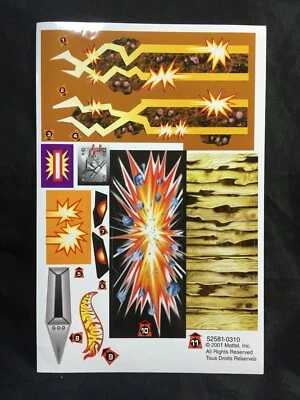 2001 Hot Wheels Decal Stickers - 6" x 4" - 52581-0310 - Mattel - Image 1 of 4