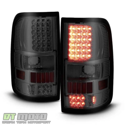 Smoked 2004 2005 2006 2007 2008 Ford F150 LED Tail Lights Brake Lamps Left+Right - Image 1 of 4