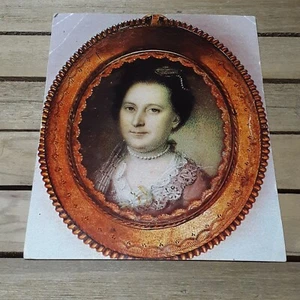 Postkarte Kunst Portrait Miniatur Portrait von Martha Washington - Bild 1 von 4