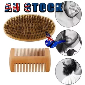 Boar Bristle Beard Brush Wooden Comb Kit Beard Care Kit l Beard Grooming KitTK - Picture 1 of 12