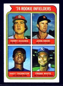 1974 Topps #604 Frank White/Hughes/Knox ROOKIE INFIELDERS Card ~ NM - Picture 1 of 1