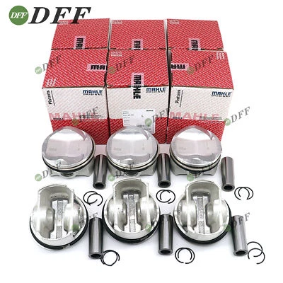 6x Pistons & Rings Set MAHLE Φ84.76mm +0.25 For AUDI S4 S5 A6 A7 A8  Q7 3.0 TFSI - Image 1 of 4