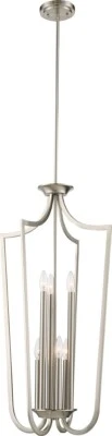 Nuvo 17"W Laguna 6-Light Arched Cage Pendant Brushed Nickel Finish - Image 1 of 3