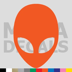 Alien Face Vinyl Die Cut Decal Sticker - UFO ET Outer Space Head - Picture 1 of 17
