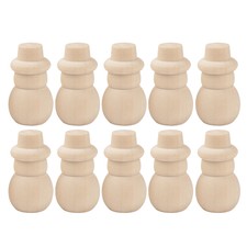 10Pc Unpainted Wooden Peg Doll Arts and Crafts Artist to Paint DIY Kids Graffiti