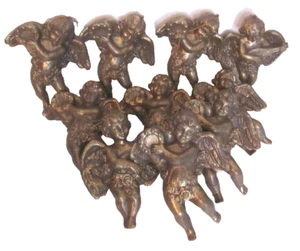 Cherubs 6" Weihnachtsschmuck Gold vergoldet Antik Finish Kunststoff Menge 10 - Bild 1 von 4