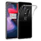 For Oneplus 6 Clear Slim Gel Case & Glass Screen Protector
