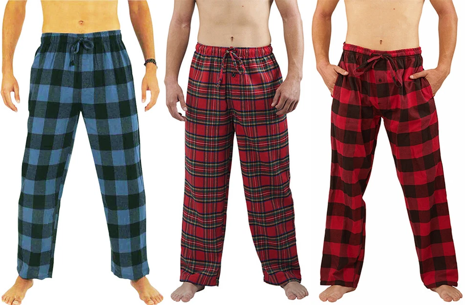 Pijama Norty Big para hombre de franela de hilo de algodón para dormir - 3XL a 5XL Foto 1 de 1