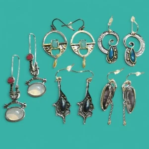LITTLE BRUTALIST EARRINGS heron tentacles sundew abstract modern MCM inspired Y5 - Picture 1 of 8