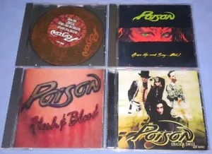POISON-4CD COLLECTION-OPEN UP AND SAY...AHH!,ROUGH MIXES,FLESH & BLOOD,CRACK A S - Picture 1 of 2