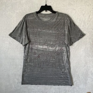Helix Mens T Shirt Gray Graphic Medium Cotton Short Sleeve Lightweight - Picture 1 of 6