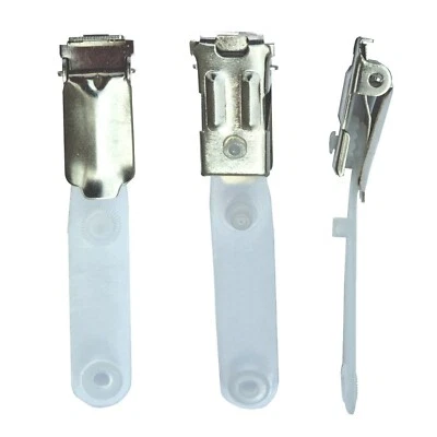 OFFICE DEPOT Crocodile Badge Clips For ID Card Badge Holders Metal FREE P&P