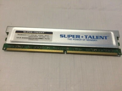 Super Talent T6UB2GC5 STT DDR2 PC5300 2G/128x8 - Image 1 of 2