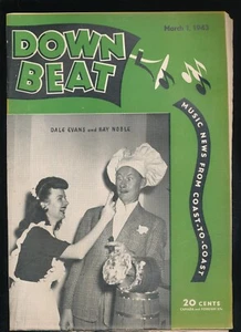 Vintage Jazz Mag-DOWNBEAT- March 1, 1943-Dale Evans, Ray Noble - Imagen 1 de 1